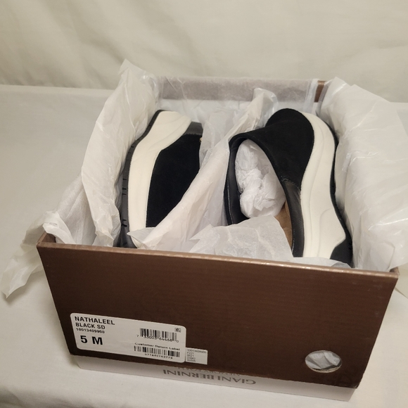 Giants Bernini Black Slip On Sneaker Size 5 Black Suede - Picture 5 of 5
